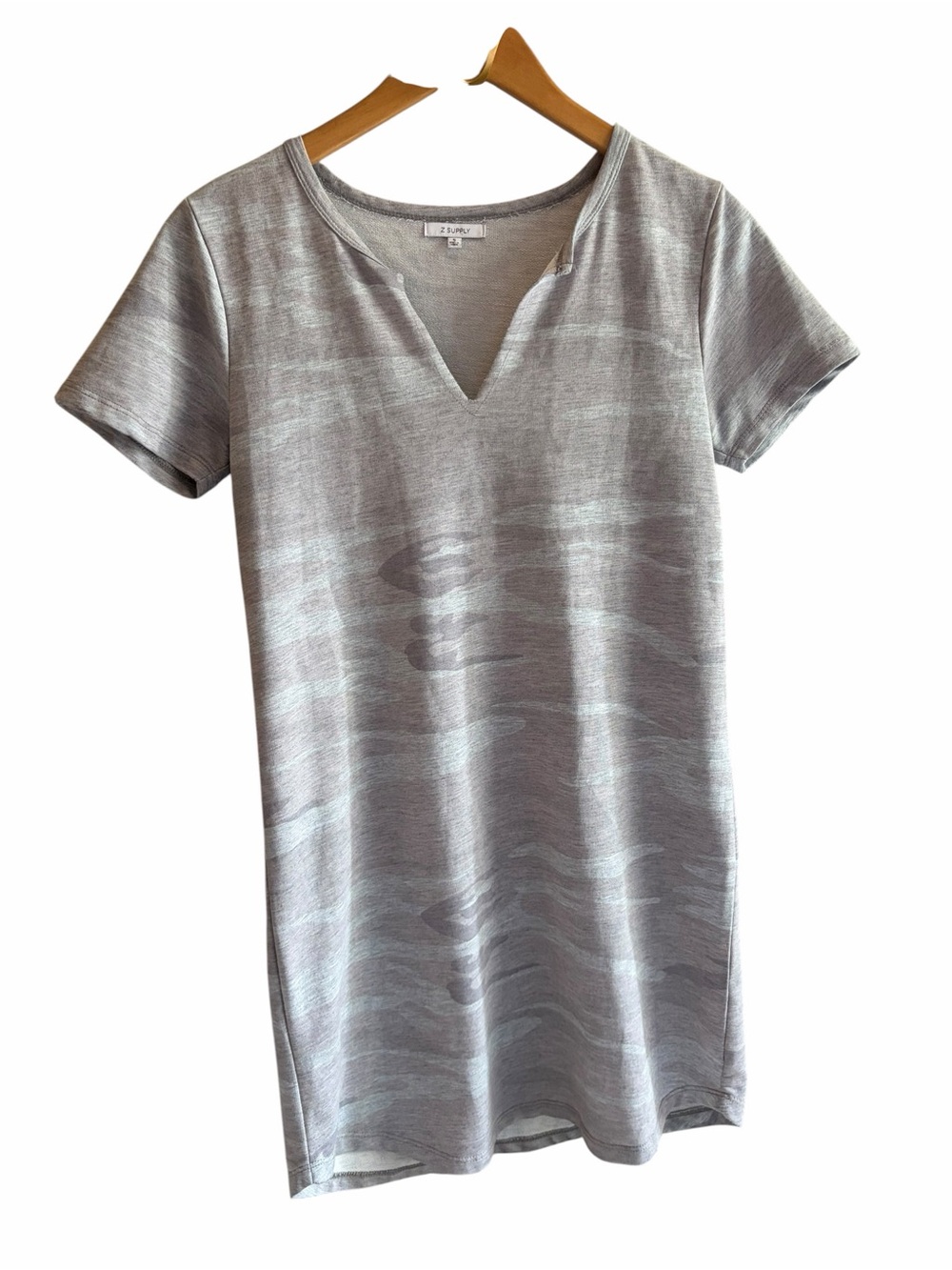Z Supply Camo Split Neck Dress - Picture 3 of 6